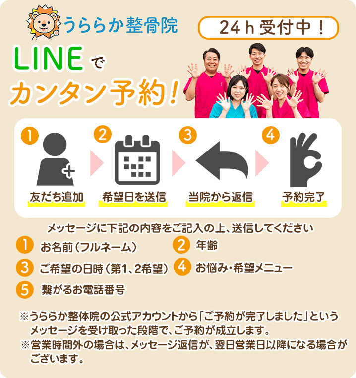 LINEで簡単予約